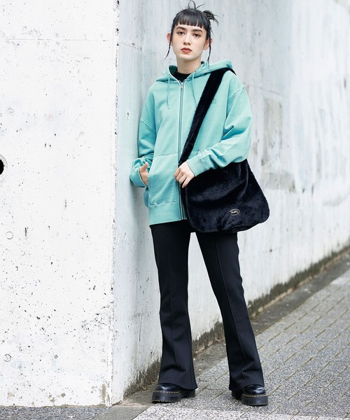 X-girl（エックスガール）の「PIGMENT DYED ZIP UP SWEAT HOODIE