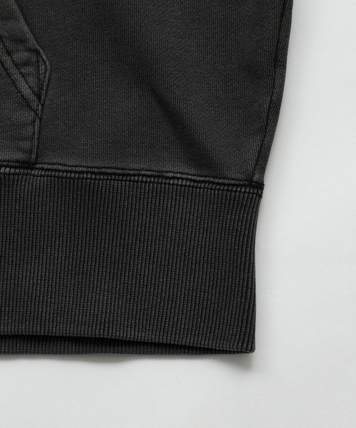 X-girl（エックスガール）の「PIGMENT DYED ZIP UP SWEAT HOODIE（パーカー・レディース・グリーン/ブラック・S/M）」の13枚目の写真