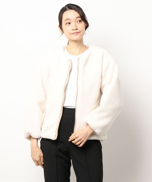 Lugnoncure(ルノンキュール)の「ボアキルトリバーシブルショートブルゾン(ブルゾン・レディース・グレー/オフホワイト/チャコール・フリ-)」の9枚目の写真