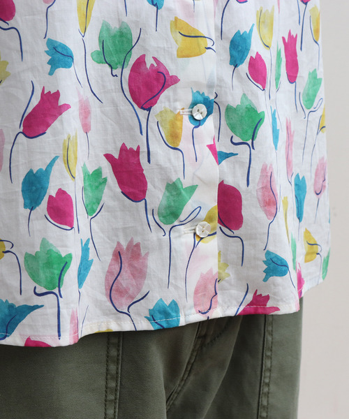 ドットアンドストライプス チャイルドウーマン ○チューリップ柄ブラウス Dot＆Stripes CHILD WOMAN（ドットアンドストライプス チャイルド