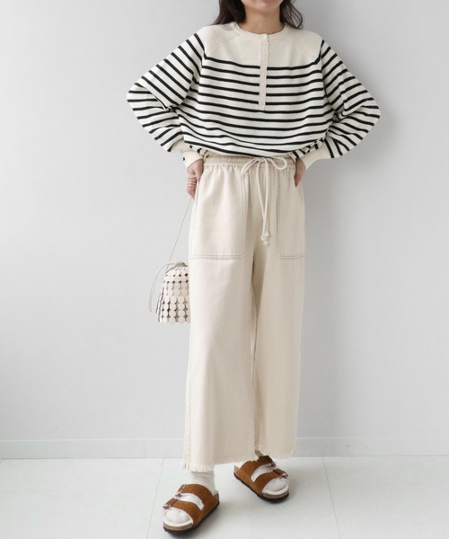 【UNDYED】生成りデニムクロップド◆ JOURNAL STANDARD relume（ジャーナルスタンダード レリューム