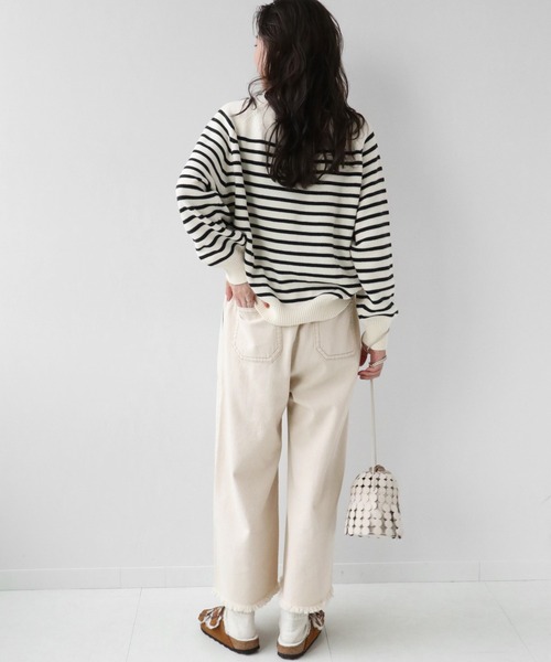 【UNDYED】生成りデニムクロップド◆ JOURNAL STANDARD relume（ジャーナルスタンダード レリューム