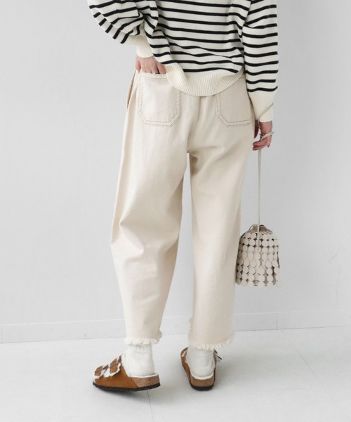 【UNDYED】生成りデニムクロップド◆ JOURNAL STANDARD relume（ジャーナルスタンダード レリューム
