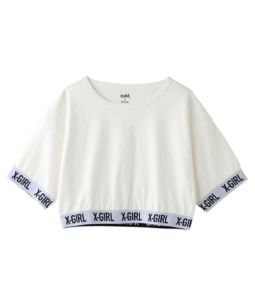tシャツ LOGO CROPPED T-SHIRT レディース X-girl（エックスガール）の「CANDY LOGO S/S CROPPED TEE