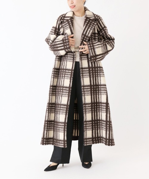 VERMEIL par iena(ヴェルメイユパーイエナ)の「ブランケットチェックコート◆(チェスターコート・レディース・ナチュラル・38/36)」の12枚目の写真