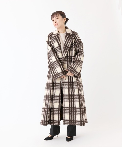 VERMEIL par iena(ヴェルメイユパーイエナ)の「ブランケットチェックコート◆(チェスターコート・レディース・ナチュラル・38/36)」の10枚目の写真