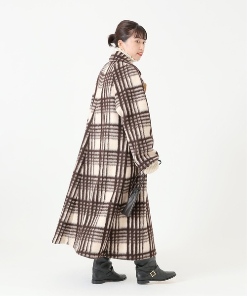 VERMEIL par iena(ヴェルメイユパーイエナ)の「ブランケットチェックコート◆(チェスターコート・レディース・ナチュラル・38/36)」の8枚目の写真