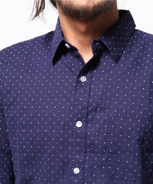 WEGO(ウィゴー)の「WEGO/フレンチリネン混パターンシャツ(シャツ/ブラウス・メンズ・その他2/その他3/その他1・MEDIUM/LARGE)」の7枚目の写真