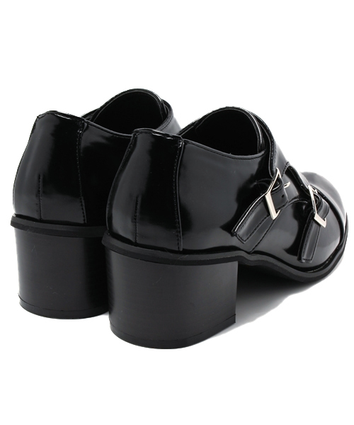 WEGO（ウィゴー）の「WEGO/ダブルモンクシューズ（ドレスシューズ・レディース・ブラック・LARGE/MEDIUM）」の4枚目の写真