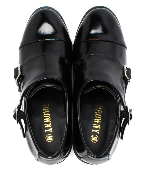 WEGO（ウィゴー）の「WEGO/ダブルモンクシューズ（ドレスシューズ・レディース・ブラック・LARGE/MEDIUM）」の2枚目の写真