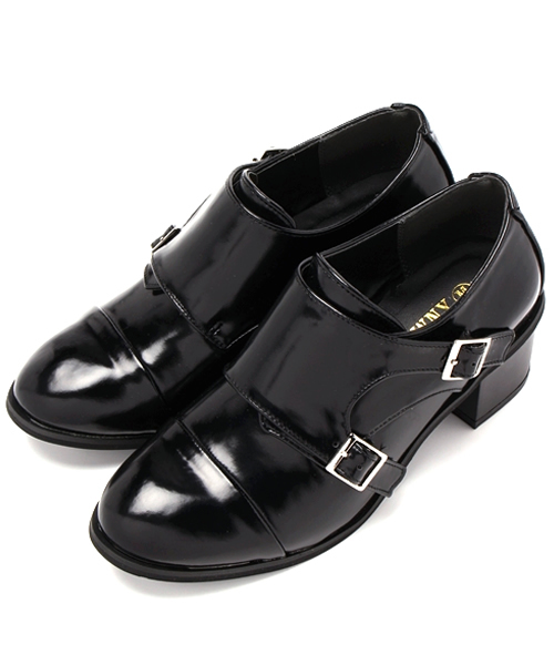 WEGO（ウィゴー）の「WEGO/ダブルモンクシューズ（ドレスシューズ・レディース・ブラック・LARGE/MEDIUM）」の9枚目の写真