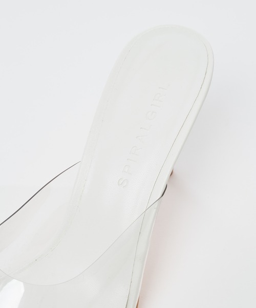 SPIRALGIRL（スパイラルガール）の「クリアポインテッドミュール（パンプス・レディース・ホワイト/ブラック/オレンジ・MEDIUM/LARGE）」の11枚目の写真