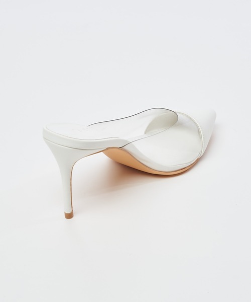 SPIRALGIRL（スパイラルガール）の「クリアポインテッドミュール（パンプス・レディース・ホワイト/ブラック/オレンジ・MEDIUM/LARGE）」の13枚目の写真