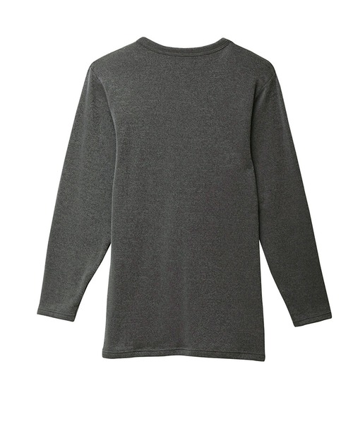 GUNZE（グンゼ）の「GUNZE グンゼ HOTMAGIC クルーネック＆Vネック 厚手 ロングスリーブシャツ 長袖 ホットマジック（Tシャツ/カットソー・メンズ・ブラック/ネイビー/ブラック系2/ブルー系2/オフホワイト/ネイビー系1/ブラック系3・MEDIUM/LARGE/X-LARGE）」の8枚目の写真