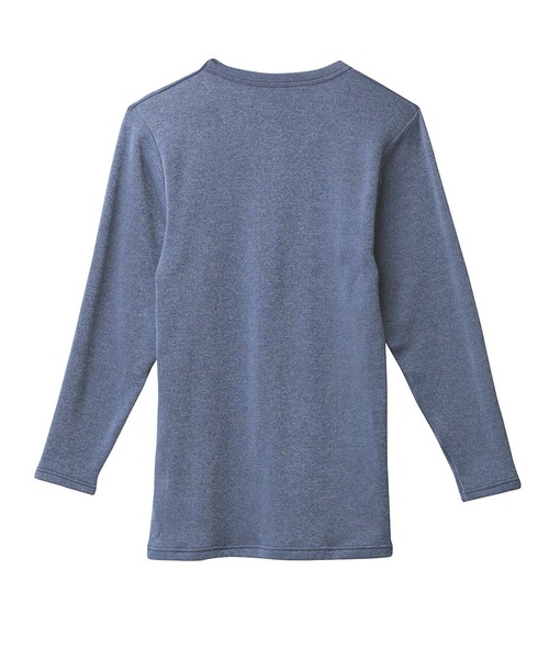 GUNZE（グンゼ）の「GUNZE グンゼ HOTMAGIC クルーネック＆Vネック 厚手 ロングスリーブシャツ 長袖 ホットマジック（Tシャツ/カットソー・メンズ・ブラック/ネイビー/ブラック系2/ブルー系2/オフホワイト/ネイビー系1/ブラック系3・MEDIUM/LARGE/X-LARGE）」の10枚目の写真