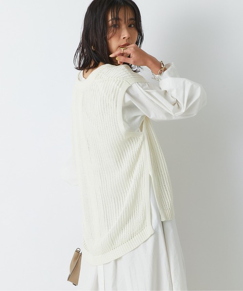 RIVE DROITE(リヴドロワ)の「WEB限定/ニットベスト(ベスト・レディース・ホワイト/ブラック・FREE)」の17枚目の写真
