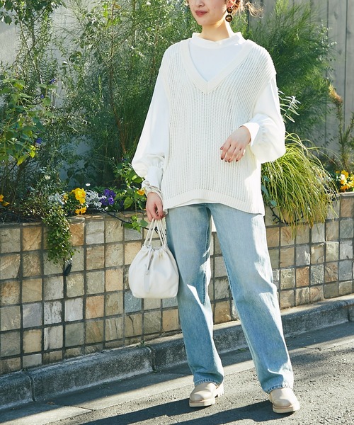RIVE DROITE(リヴドロワ)の「WEB限定/ニットベスト(ベスト・レディース・ホワイト/ブラック・FREE)」の19枚目の写真