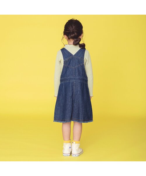 BREEZE（ブリーズ）の「デニムジャンパースカート（ジャンパースカート・キッズ・ネイビー/ブルー・130/110/100/90/120/140）」の10枚目の写真