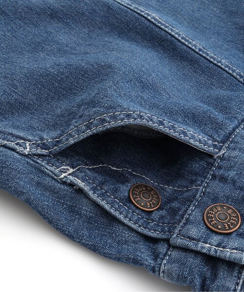 BREEZE（ブリーズ）の「デニムジャンパースカート（ジャンパースカート・キッズ・ネイビー/ブルー・130/110/100/90/120/140）」の13枚目の写真