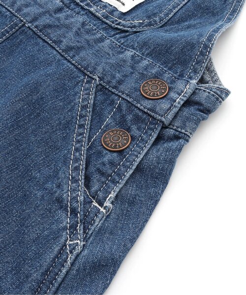 BREEZE（ブリーズ）の「デニムジャンパースカート（ジャンパースカート・キッズ・ネイビー/ブルー・130/110/100/90/120/140）」の9枚目の写真