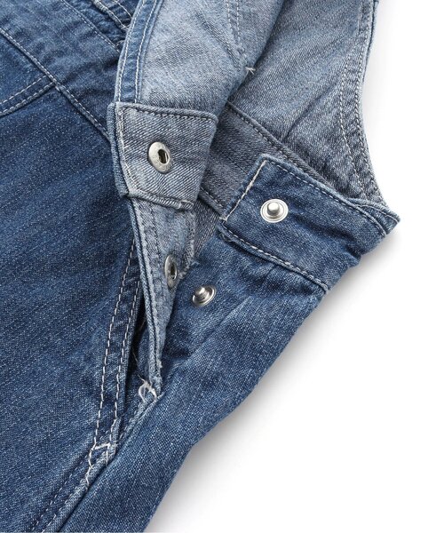 BREEZE（ブリーズ）の「デニムジャンパースカート（ジャンパースカート・キッズ・ネイビー/ブルー・130/110/100/90/120/140）」の7枚目の写真