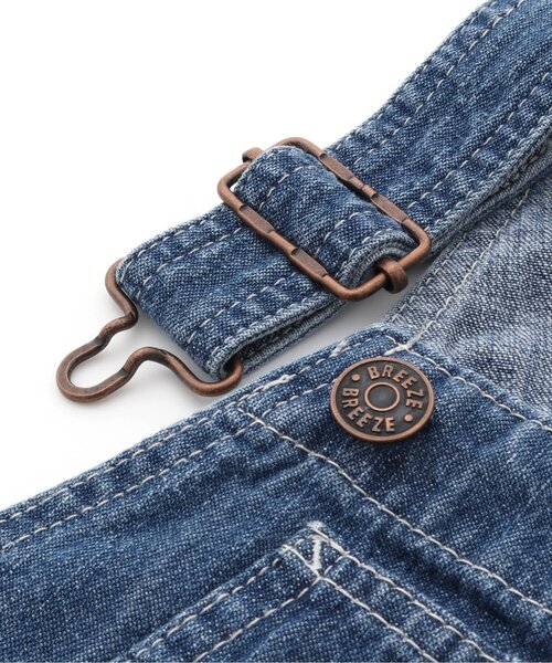 BREEZE（ブリーズ）の「デニムジャンパースカート（ジャンパースカート・キッズ・ネイビー/ブルー・130/110/100/90/120/140）」の3枚目の写真