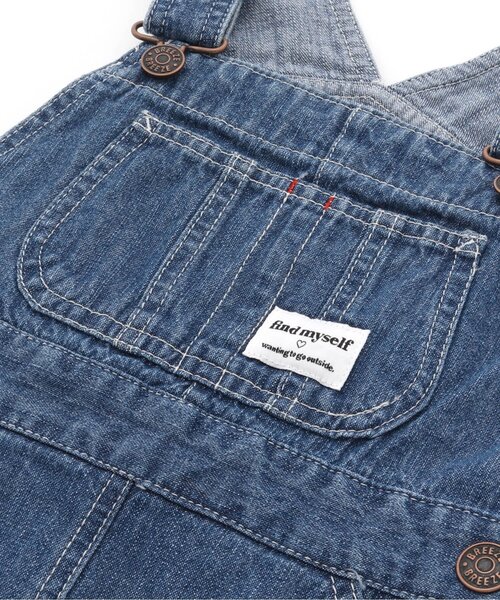 BREEZE（ブリーズ）の「デニムジャンパースカート（ジャンパースカート・キッズ・ネイビー/ブルー・130/110/100/90/120/140）」の5枚目の写真