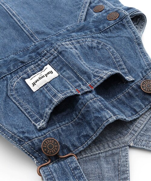 BREEZE（ブリーズ）の「デニムジャンパースカート（ジャンパースカート・キッズ・ネイビー/ブルー・130/110/100/90/120/140）」の11枚目の写真