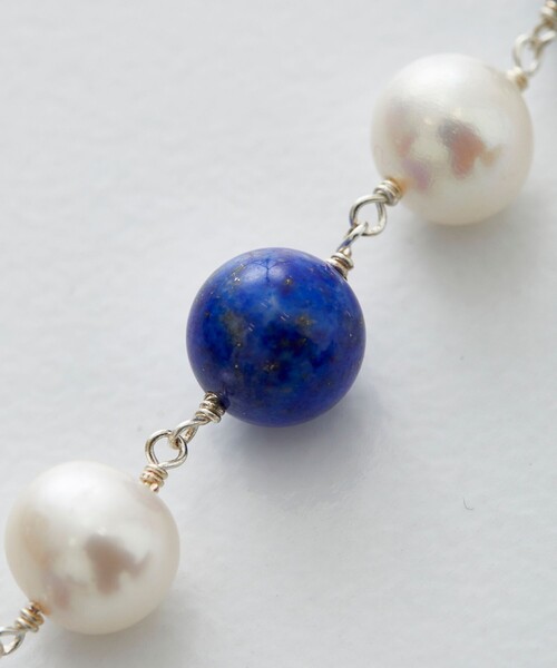 LiNoH(リノー)の「PEARL×NATURAL STONE BRACELET(ブレスレット・メンズ・ブルー/グリーン・FREE)」の7枚目の写真