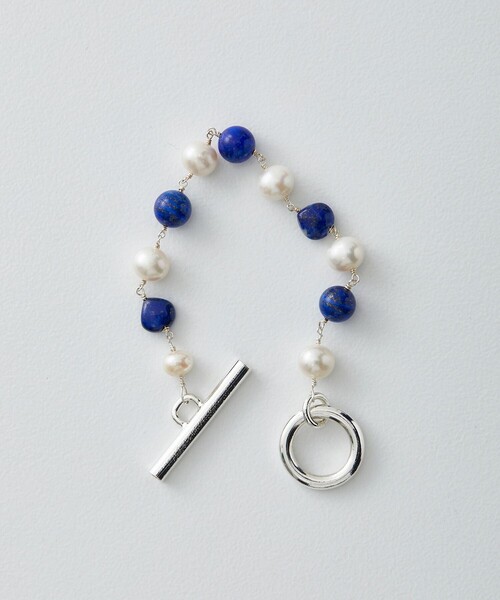 LiNoH(リノー)の「PEARL×NATURAL STONE BRACELET(ブレスレット・メンズ・ブルー/グリーン・FREE)」の10枚目の写真