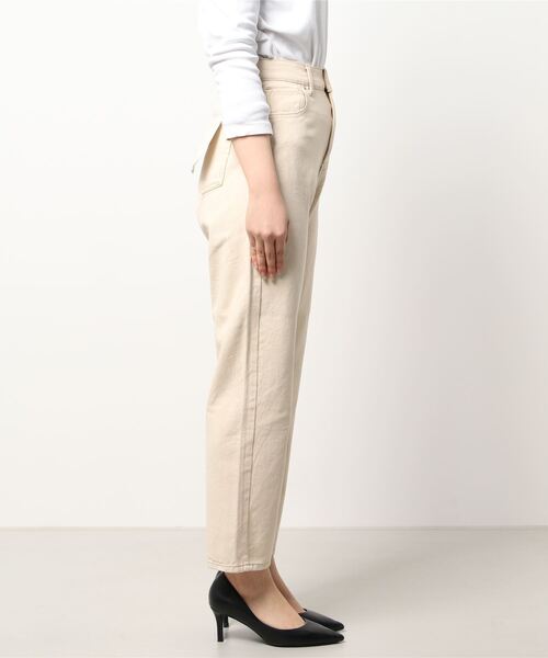 HONEYSUCKLE ROSE（ハニーサックルローズ）の「【HONEYSUCKLE ROSE】ハイウエストテーパードデニムパンツ（デニムパンツ・レディース・キナリ・L/S/M）」の3枚目の写真