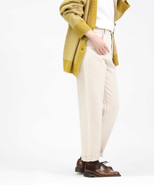 HONEYSUCKLE ROSE（ハニーサックルローズ）の「【HONEYSUCKLE ROSE】ハイウエストテーパードデニムパンツ（デニムパンツ・レディース・キナリ・L/S/M）」の6枚目の写真