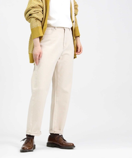 HONEYSUCKLE ROSE（ハニーサックルローズ）の「【HONEYSUCKLE ROSE】ハイウエストテーパードデニムパンツ（デニムパンツ・レディース・キナリ・L/S/M）」の7枚目の写真