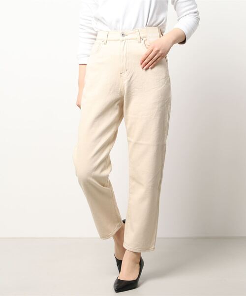 HONEYSUCKLE ROSE（ハニーサックルローズ）の「【HONEYSUCKLE ROSE】ハイウエストテーパードデニムパンツ（デニムパンツ・レディース・キナリ・L/S/M）」の8枚目の写真