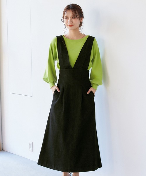 mysty woman（ミスティウーマン）の「【多色展開】ボリュームスリーブボートネックニット 273521（ニット/セーター・レディース・ブラック/ピンク/イエロー/ブルー/ライトグリーン/アイボリー/モカ/ラベンダー・FREE）」の12枚目の写真