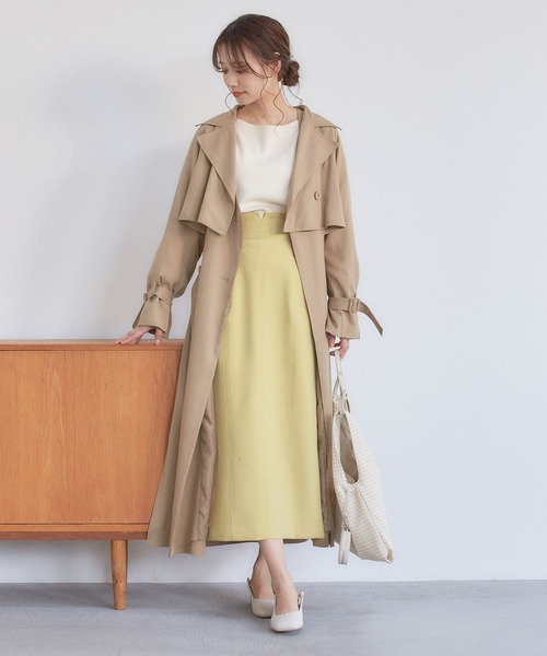 mysty woman（ミスティウーマン）の「【多色展開】ボリュームスリーブボートネックニット 273521（ニット/セーター・レディース・ブラック/ピンク/イエロー/ブルー/ライトグリーン/アイボリー/モカ/ラベンダー・FREE）」の16枚目の写真