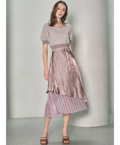 RESEXXY（リゼクシー）の「タイルデザインチョーカーニットトップス（ニット/セーター・レディース・ラベンダー/グリーン/ブラック・FREE）」の22枚目の写真