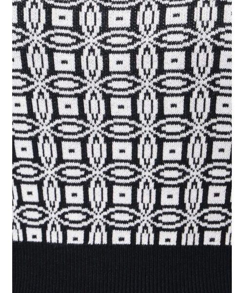 RESEXXY（リゼクシー）の「タイルデザインチョーカーニットトップス（ニット/セーター・レディース・ラベンダー/グリーン/ブラック・FREE）」の4枚目の写真