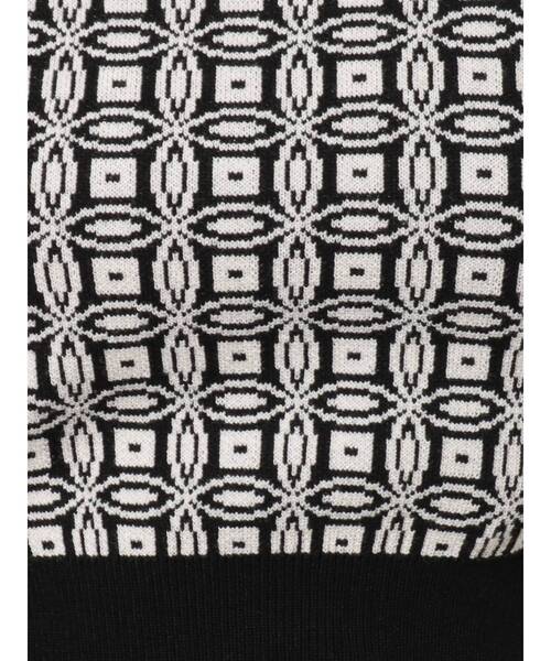 RESEXXY（リゼクシー）の「タイルデザインチョーカーニットトップス（ニット/セーター・レディース・ラベンダー/グリーン/ブラック・FREE）」の7枚目の写真