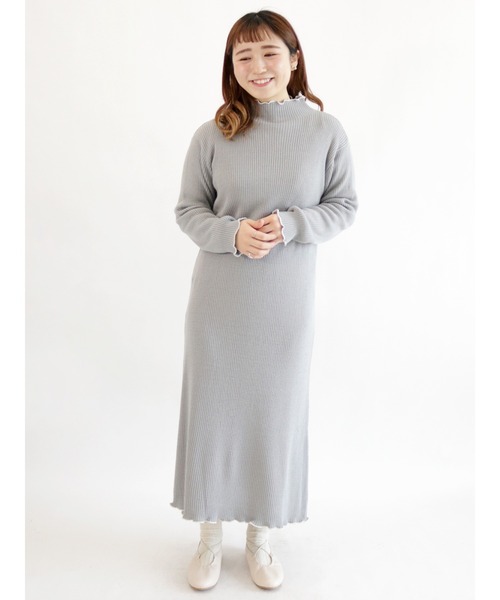 ehka sopo（エヘカソポ）の「メローニットワンピース（ワンピース・レディース・キナリ/ブラック/グレー・ﾌﾘ-）」の3枚目の写真