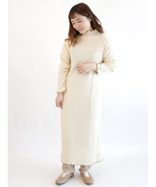 ehka sopo（エヘカソポ）の「メローニットワンピース（ワンピース・レディース・キナリ/ブラック/グレー・ﾌﾘ-）」の2枚目の写真