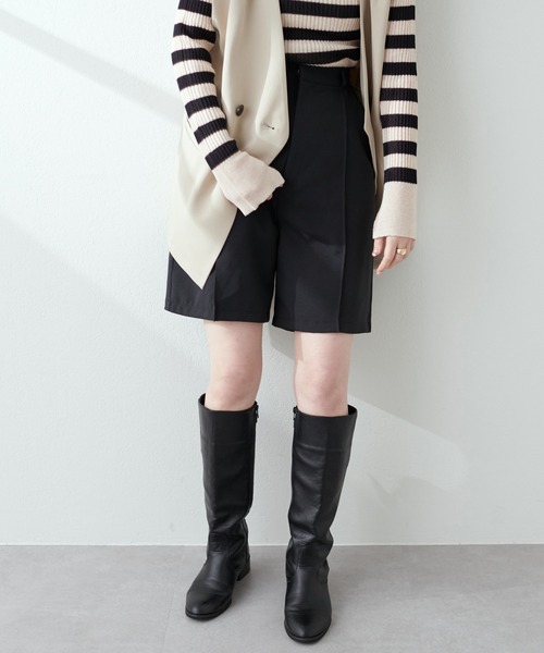 natural couture(ナチュラルクチュール)の「ピンタックデザインショートパンツ(その他パンツ・レディース・ブラック/ベージュ・FREE)」の19枚目の写真