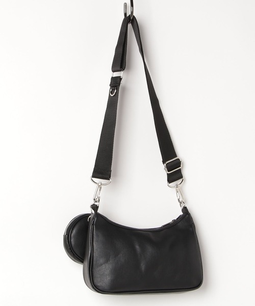 BASIC COTTON(ベーシックコットン)の「A'GEM/9 × .kom『BASIC COTTON/ベーシックコットン』レジャーホーボー ショルダーBAG(ショルダーバッグ・レディース・ブラック・FREE)」の9枚目の写真