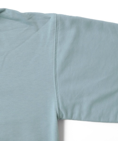 GLAZOS（グラソス）の「ストレッチミニ裏毛・ドロップショルダーフェイクレイヤードパーカー（パーカー・キッズ・ライトブルー/ブラック/グリーン系その他・130cm/140cm/150cm/160cm/170cm）」の7枚目の写真