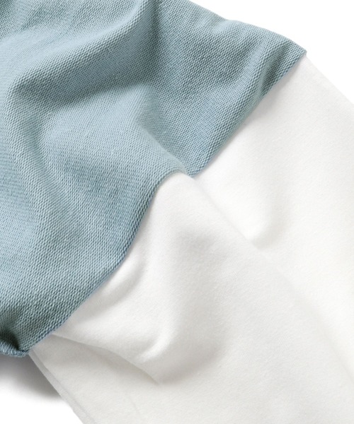 GLAZOS（グラソス）の「ストレッチミニ裏毛・ドロップショルダーフェイクレイヤードパーカー（パーカー・キッズ・ライトブルー/ブラック/グリーン系その他・130cm/140cm/150cm/160cm/170cm）」の16枚目の写真