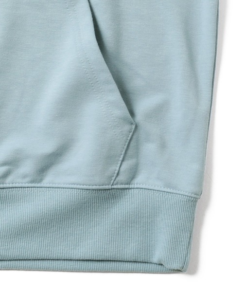 GLAZOS（グラソス）の「ストレッチミニ裏毛・ドロップショルダーフェイクレイヤードパーカー（パーカー・キッズ・ライトブルー/ブラック/グリーン系その他・130cm/140cm/150cm/160cm/170cm）」の5枚目の写真