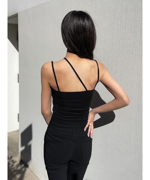 ENVYM（アンビー）の「イレギュラーストラップキャミ（キャミソール・レディース・ホワイト/ブルー/ブラック・FREE）」の5枚目の写真