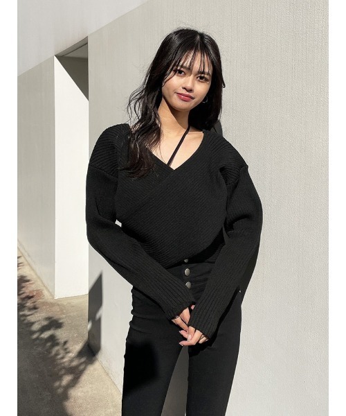 ENVYM（アンビー）の「イレギュラーストラップキャミ（キャミソール・レディース・ホワイト/ブルー/ブラック・FREE）」の6枚目の写真