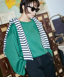 THE SHOP TK  | ミニ裏毛短丈プルオーバー(スウェット)