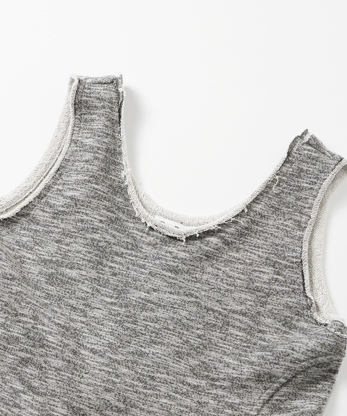 X-girl（エックスガール）の「MELANGE SWEAT TANK TOP（タンクトップ・レディース・アッシュ/ライトブルー/ブラウン・M/S）」の14枚目の写真